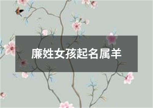 廉姓女孩起名属羊