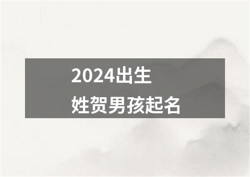 2024出生姓贺男孩起名