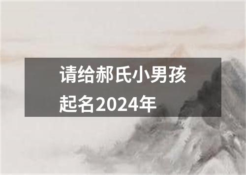 请给郝氏小男孩起名2024年