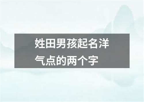 姓田男孩起名洋气点的两个字