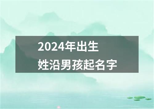 2024年出生姓沿男孩起名字