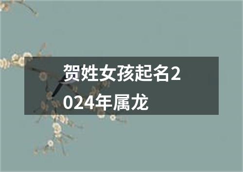 贺姓女孩起名2024年属龙