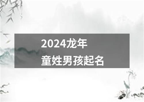 2024龙年童姓男孩起名