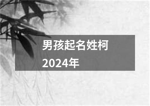 男孩起名姓柯2024年