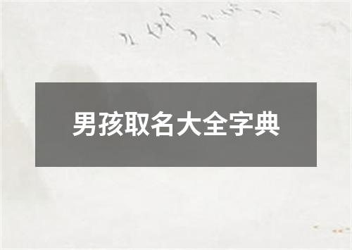 男孩取名大全字典