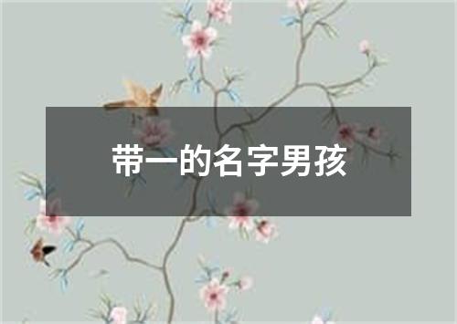 带一的名字男孩