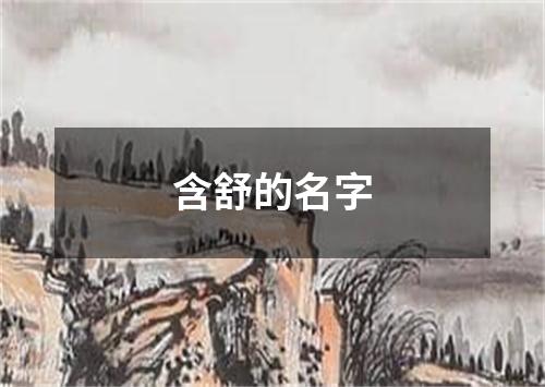 含舒的名字