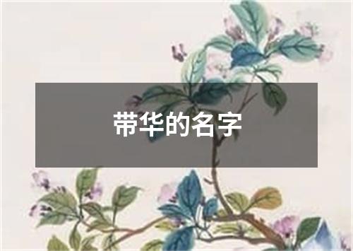 带华的名字