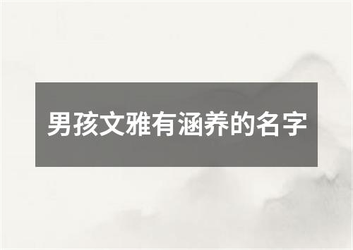 男孩文雅有涵养的名字