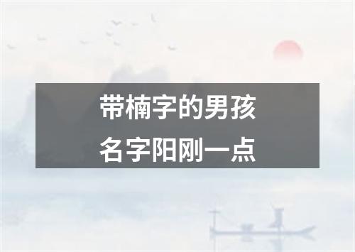 带楠字的男孩名字阳刚一点