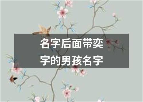 名字后面带奕字的男孩名字