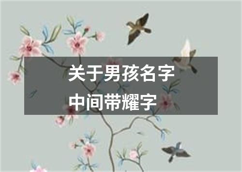 关于男孩名字中间带耀字