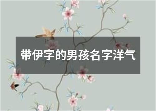 带伊字的男孩名字洋气