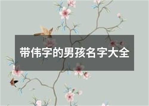 带伟字的男孩名字大全