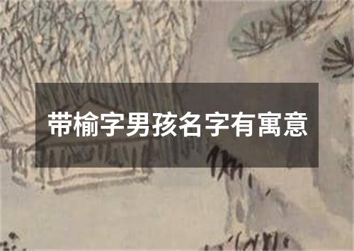 带榆字男孩名字有寓意