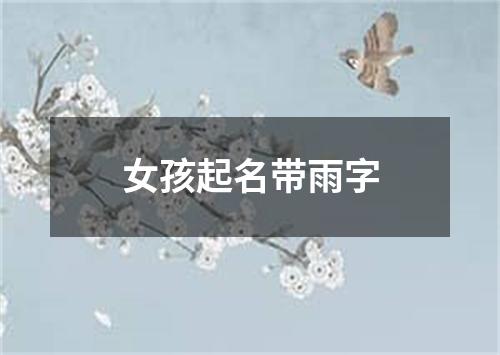 女孩起名带雨字