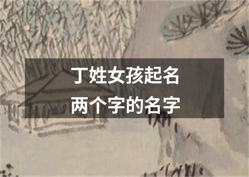 丁姓女孩起名两个字的名字