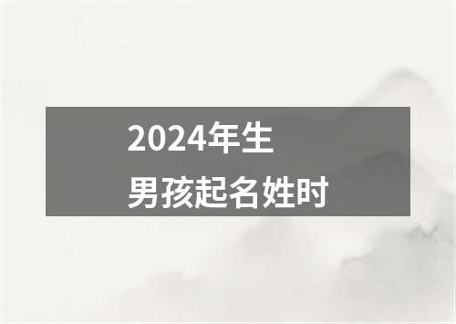 2024年生男孩起名姓时