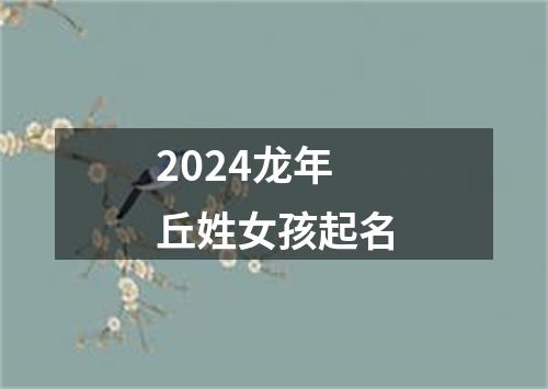 2024龙年丘姓女孩起名