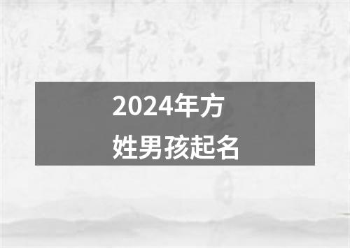 2024年方姓男孩起名