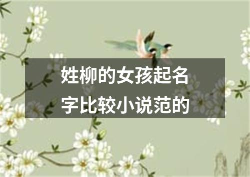 姓柳的女孩起名字比较小说范的