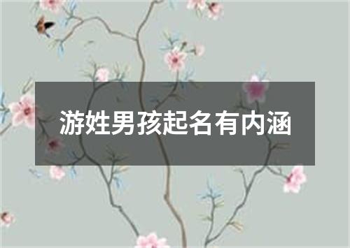 游姓男孩起名有内涵