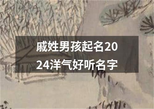 戚姓男孩起名2024洋气好听名字