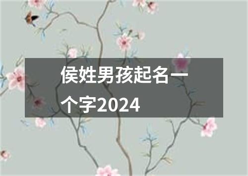 侯姓男孩起名一个字2024