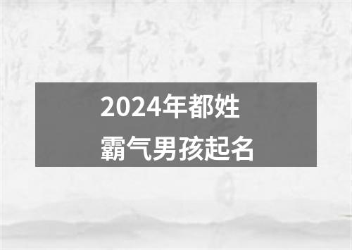 2024年都姓霸气男孩起名