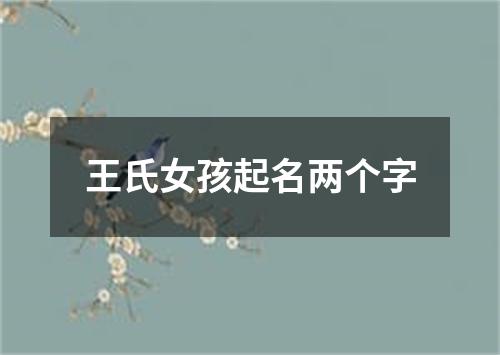 王氏女孩起名两个字