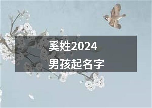 奚姓2024男孩起名字