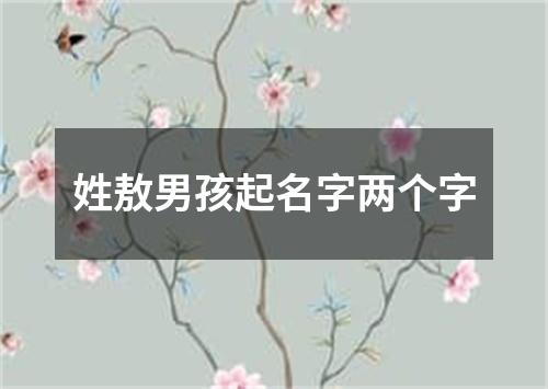 姓敖男孩起名字两个字