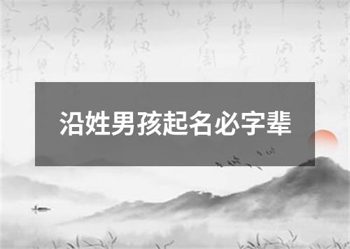 沿姓男孩起名必字辈