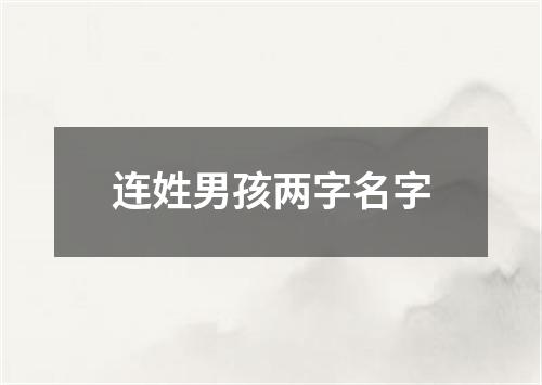 连姓男孩两字名字