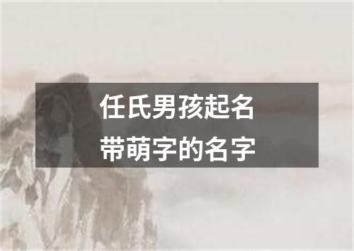 任氏男孩起名带萌字的名字