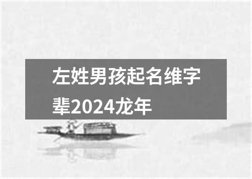 左姓男孩起名维字辈2024龙年