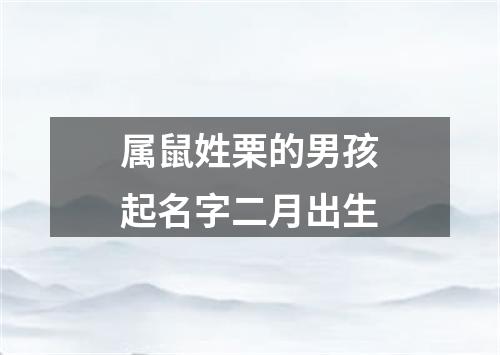 属鼠姓栗的男孩起名字二月出生