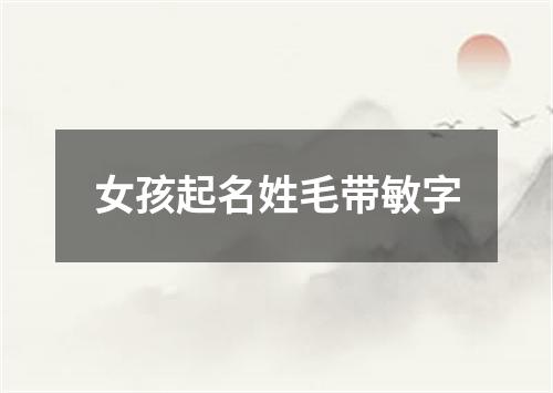 女孩起名姓毛带敏字