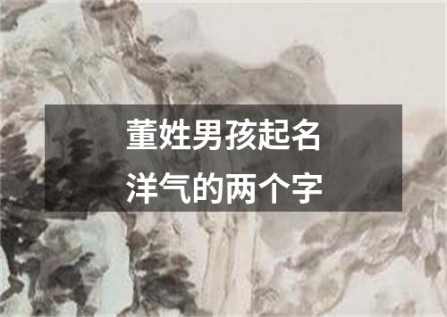 董姓男孩起名洋气的两个字