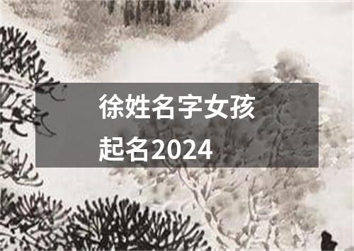 徐姓名字女孩起名2024