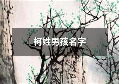 柯姓男孩名字