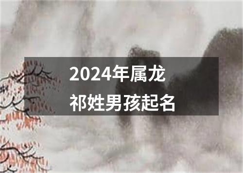 2024年属龙祁姓男孩起名