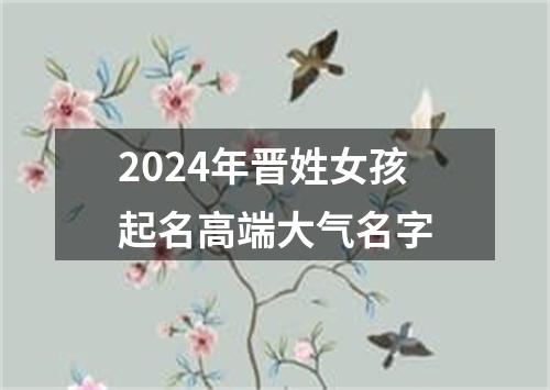 2024年晋姓女孩起名高端大气名字