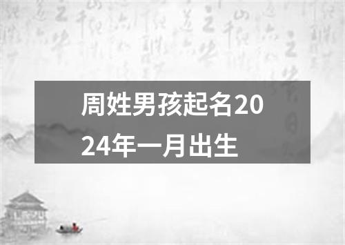 周姓男孩起名2024年一月出生