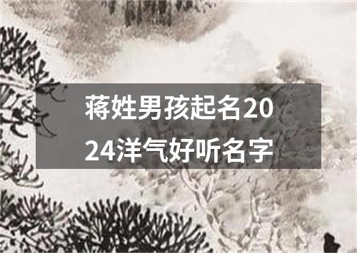 蒋姓男孩起名2024洋气好听名字