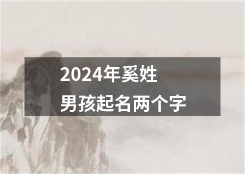 2024年奚姓男孩起名两个字