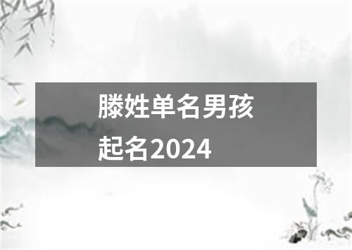 滕姓单名男孩起名2024