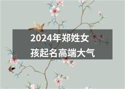 2024年郑姓女孩起名高端大气