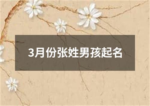 3月份张姓男孩起名