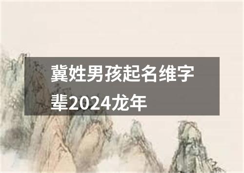 冀姓男孩起名维字辈2024龙年